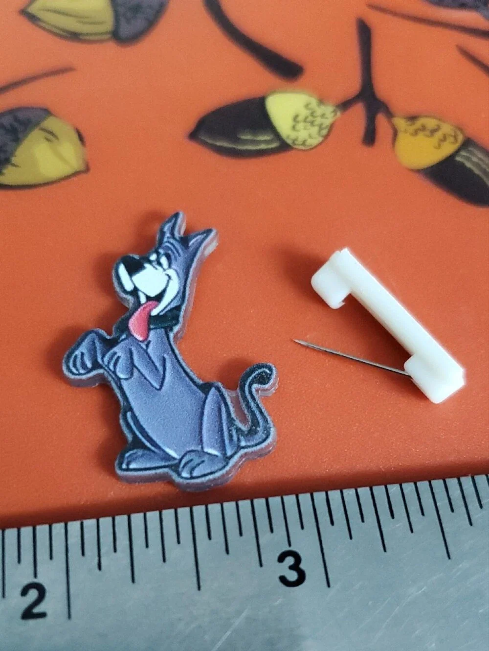 Astro Blue Dog Acrylic Pin - Playful Pup